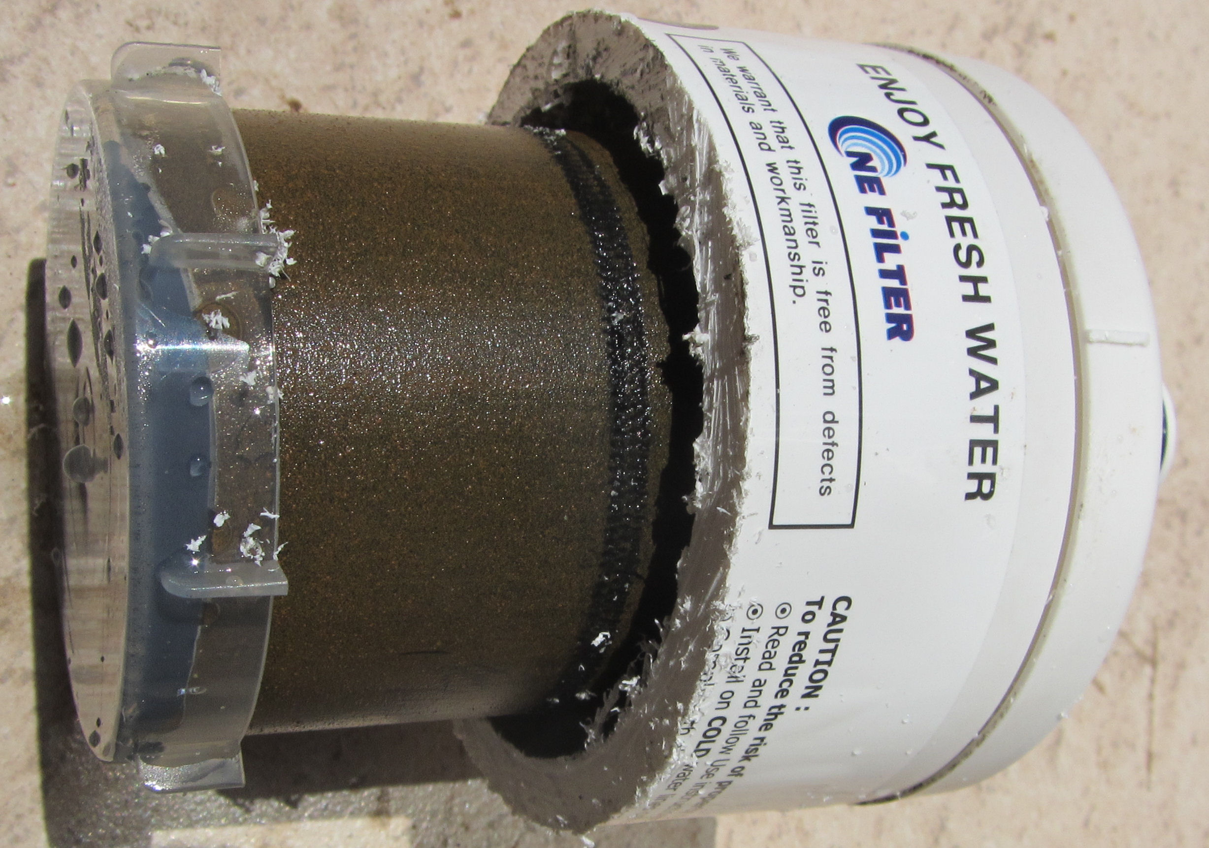 clogged water filter